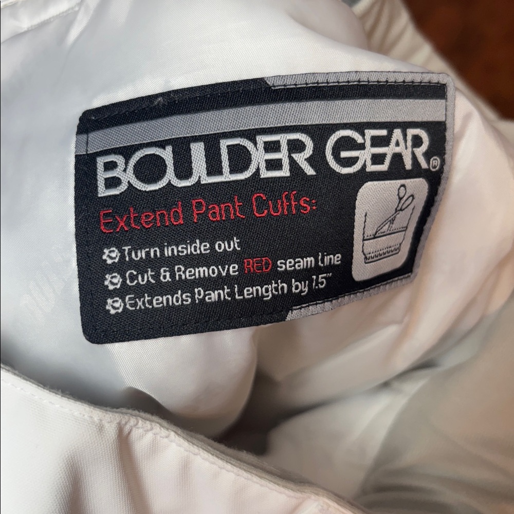 Boulder Gear White Snow Pants, ski, youth, Medium - Picture 6 of 12